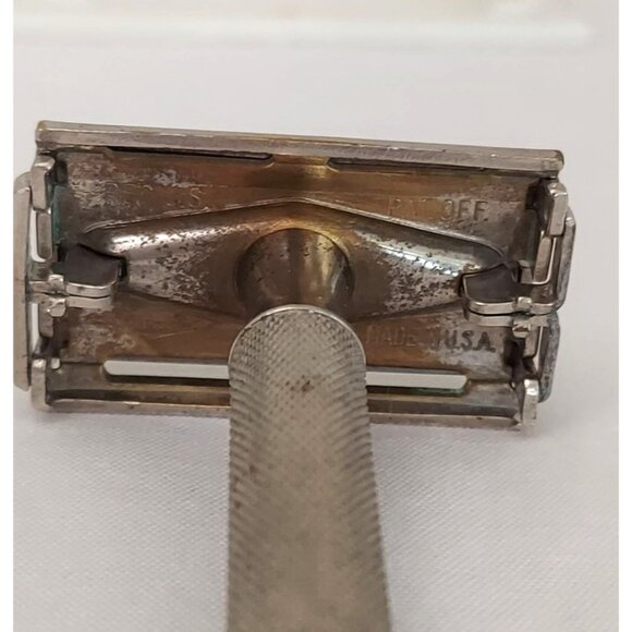 Vintage 1947 Gillette Super Speed DE Safety Razor Non Notched With Box USA - Picture 4 of 7